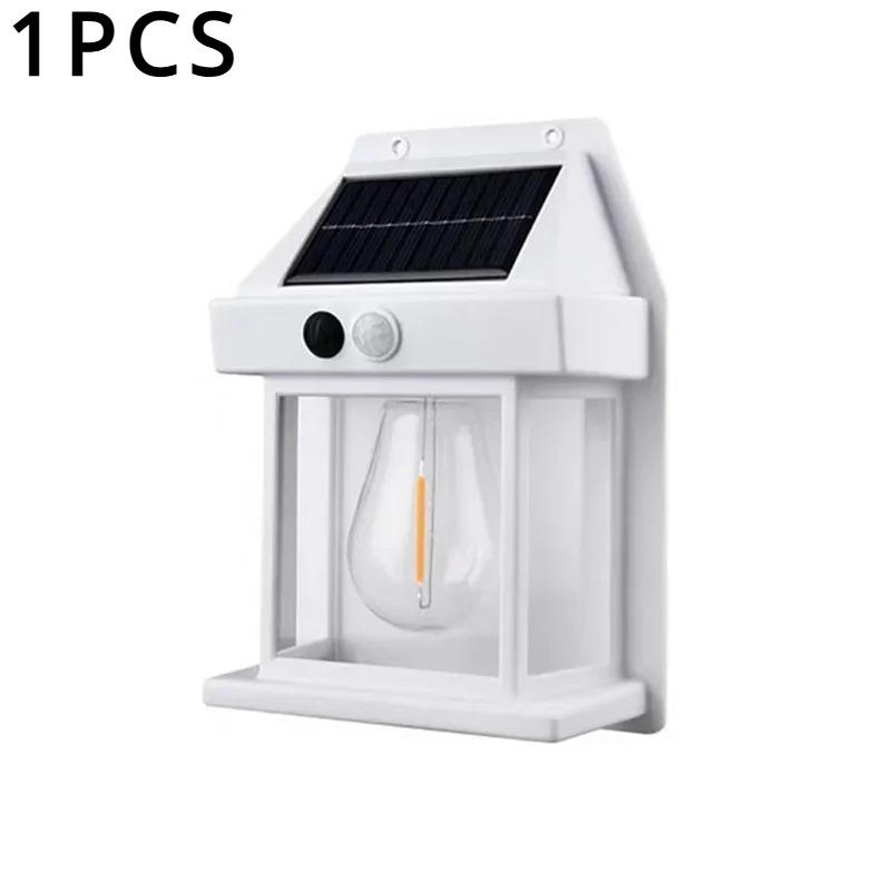 2 шт. солнечный вольфрамовый настенный светильник уличный интеллектуальный индукционный вольфрамовый светильник накаливания с дистанционным управлением освещение для сада и виллы