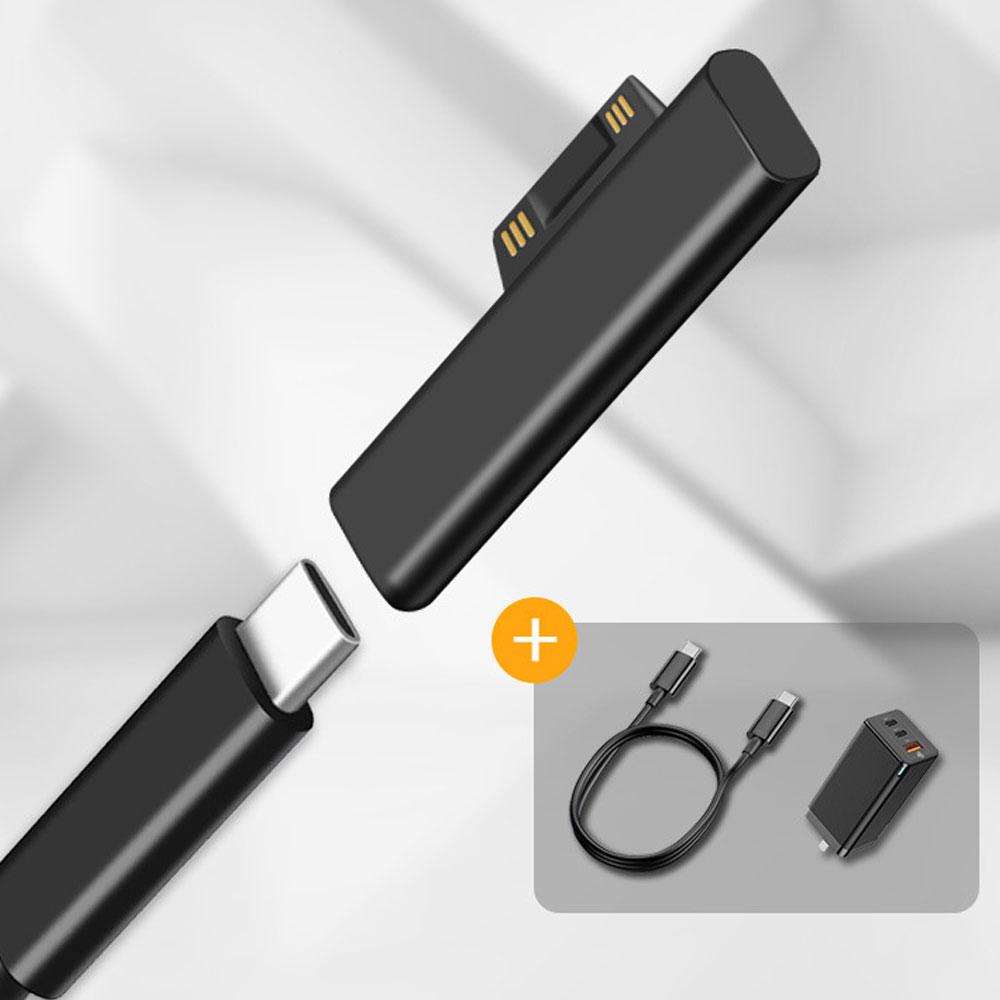 USB C PD адаптер для быстрой зарядки для Microsoft Surface Pro 3 4 5 6 Go USB Type C гнездовой разъем адаптера для Surface Book