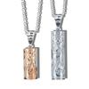 Hawaiian Jewelry Pair Necklace Stainless Steel Accessory Double Plate Rose Gold Silver Azuki Chain 45cm 50cm Women's Men's al-hp2g-002-r1s2