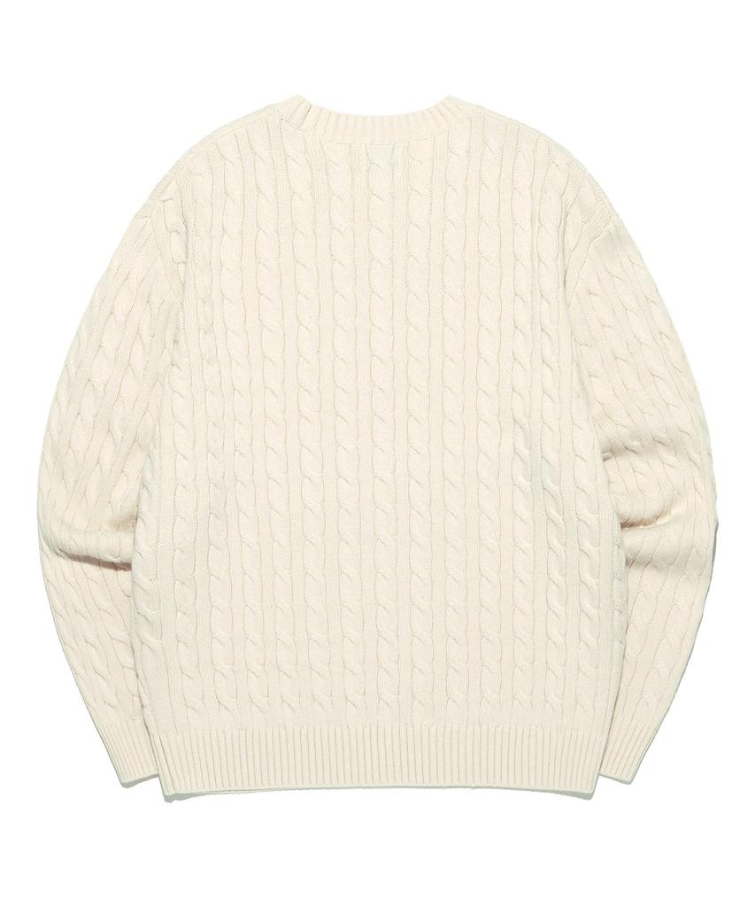 LEE Cable Round Knit Ivory