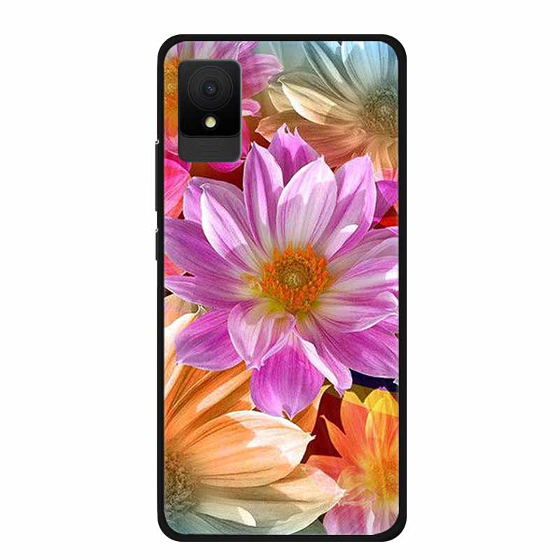 For TCL 505 Phone Cases Back Cover For TCL 502 Black Edge Silicone TPU Funda for TCL505 Marble Soft Case Colorful Coque Bumper