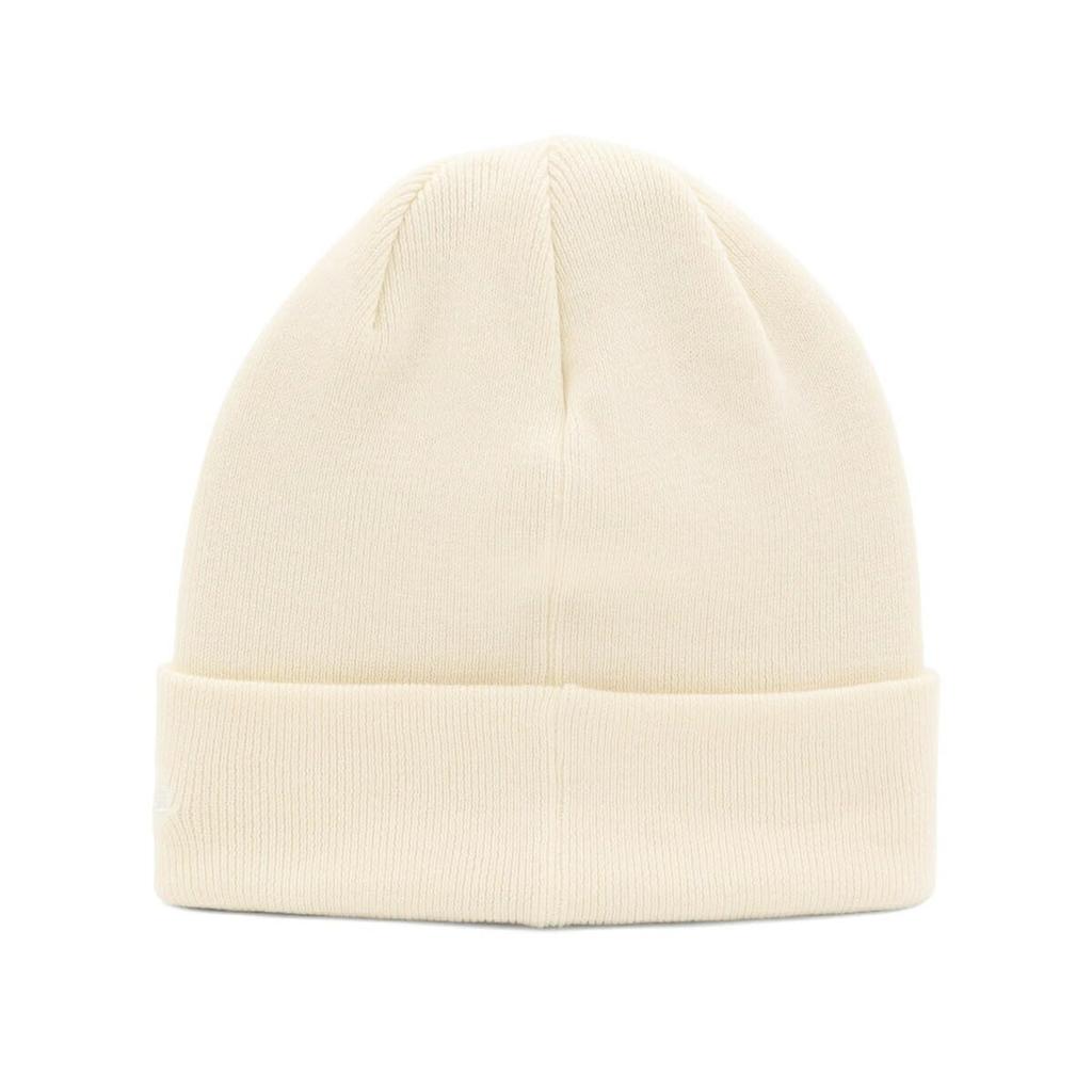 Шапка бини New Era Free Basic с отворотом, хлопок, трикотаж, не совсем белая