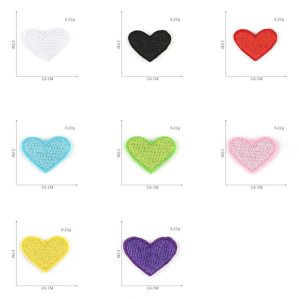 20pcs/lot Iron On Love Heart Patches Badge Appliques Clothes Sticker