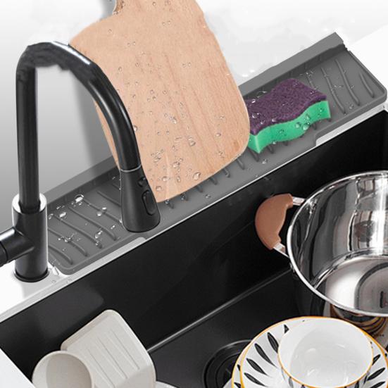 Faucet Sink Splash Guard Silicone Drain Mat for Kitchen Sink Anti-Slip Water