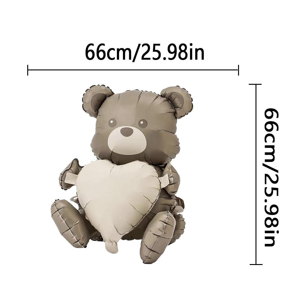 Набор матовых воздушных шаров с плюшевым мишкой, конфетами, цифрами от 0 до 9, для детского дня рождения, свадьбы, годовщины, декорации, алюминиевые фольгированные шары