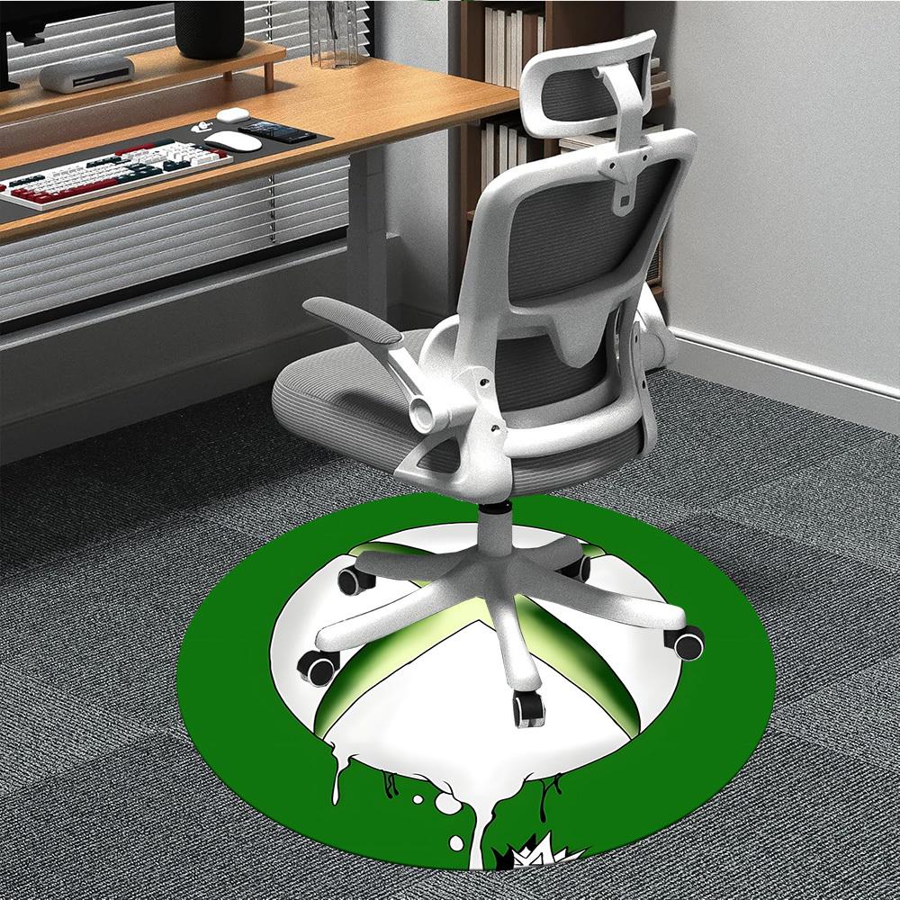 1pc Xbox Melting Office Round Area Rug, Indoor Mat Suitable For Office, Under Office Chairs Bedroom Living Room Home Decor, Room Deco