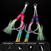 With Glow Rubber Skirts Sea Trolling Jigging Hook Double Eyes Fishing Assist Hooks Jig Fishhooks