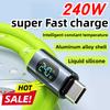 2026 New USB C Cable 240W Fast Charging with Digital Display Power Meter USB C To C USB A To C for IPhone 15 Samsung Phones