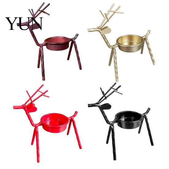 Wedding Centerpiece for Dining Table Deer Shape Candle Holder, Metal Tealight Stand Elegant Animal Shaped Centerpiece, Decorative Antler Ornament