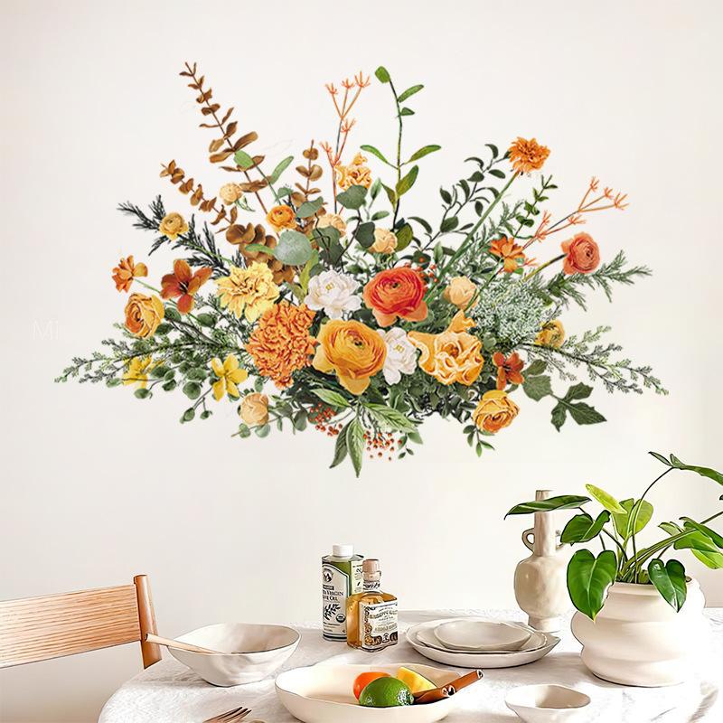 36x52 см цветочные кластеры настенные наклейки для спальни, гостиной, фоновое украшение, настенная роспись, домашний декор