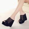 Fashion High Heels Sandals Women Beach High Wedge Slippers Women for Summer Slides Open Toe Heels Sexy Slippers Heels Zapatos Mujer