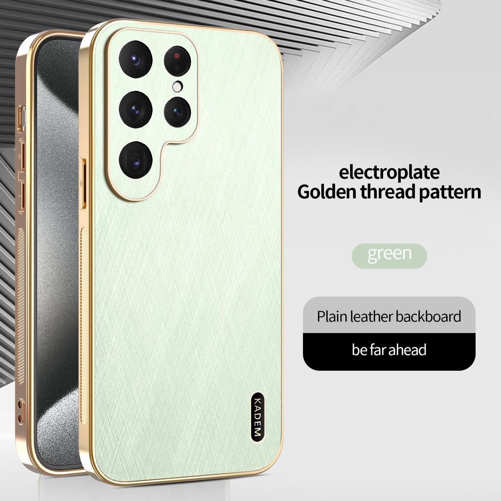 Роскошный бамбуковый кожаный чехол для телефона Samsung Galaxy S25 S24 S23 S22 S21 FE Note20 Plus Ultra ультратонкая гальванизированная силиконовая накладка