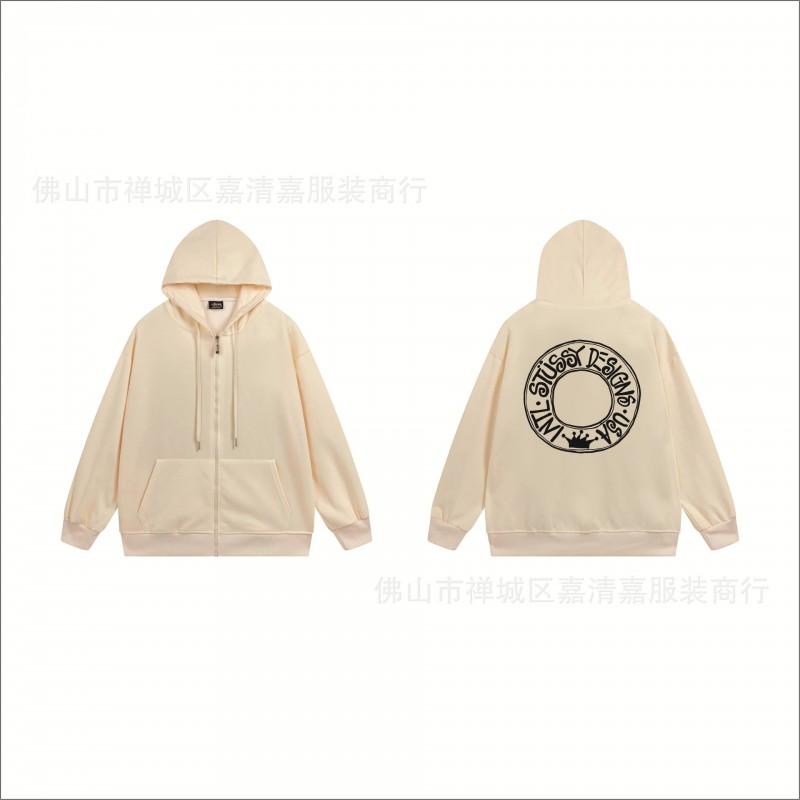 Mens Oversized Zip-Up Hooded Sweatshirt Casual Streetwear Cotton Pullover Fall