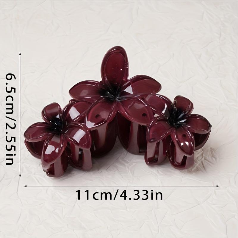 1/2 шт. Заколки для волос с цветами, гавайские заколки для волос с плюмерией для женщин, нескользящие заколки-крабы для густых волос, пляжные аксессуары для волос