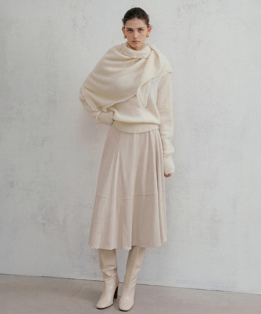 Baniseunyuyog Fw Юбка-карандаш из искусственной замши Phoebe Цвет: Слоновая кость