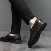 Men's Shoes Cowhide Winter Velvet 2025 New Dad Shoes Men's Business Casual Leather Shoes