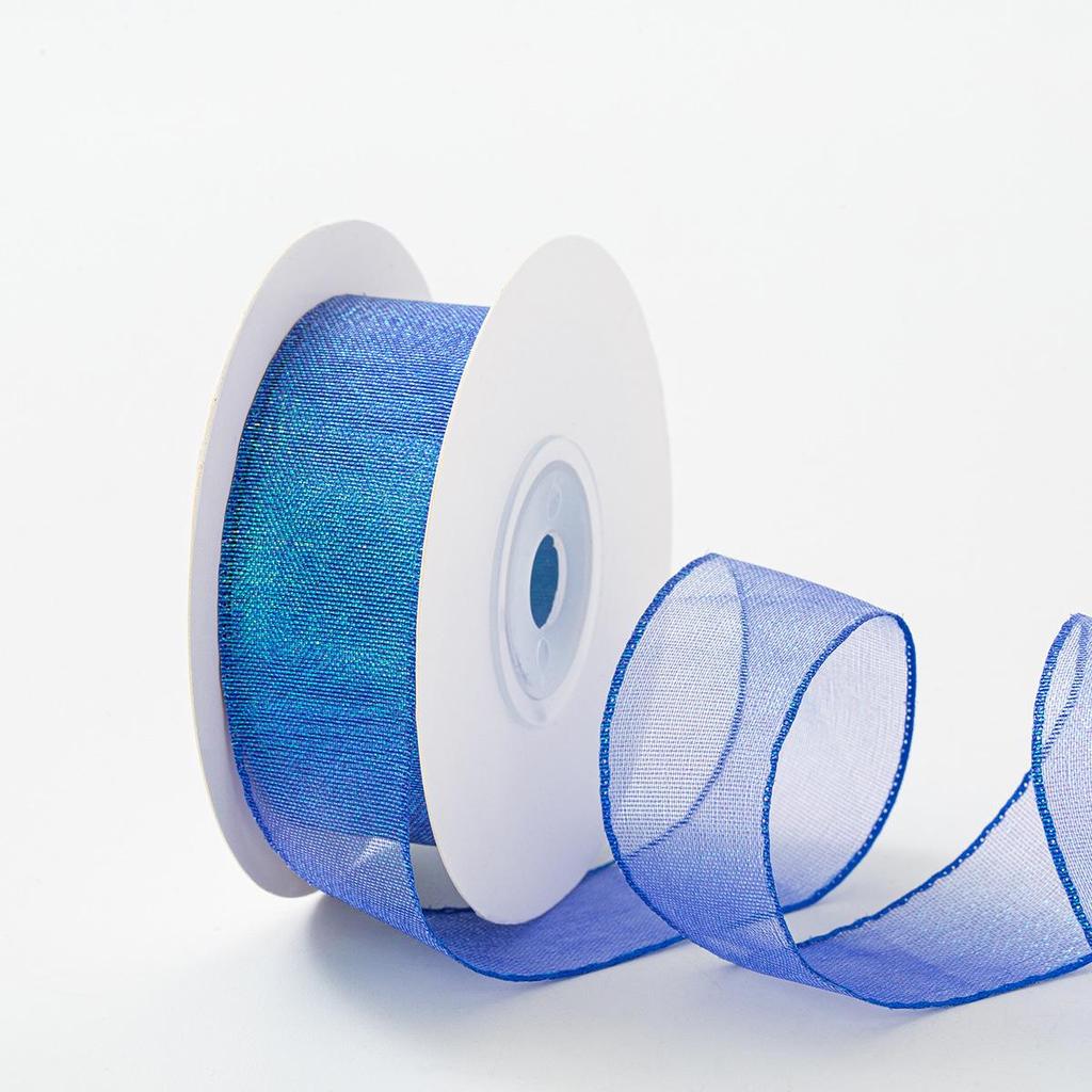 4.0cm Reflective Colorful Yarn Bow Ribbon with Fishtail and Yarn Flower for Kindergarten Crafts