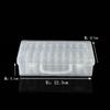 Set Box (20) Transparent Storage Box Handmade Rice Beads Diamond Painting Sealed Storage Box Independent Grid Plastic Box