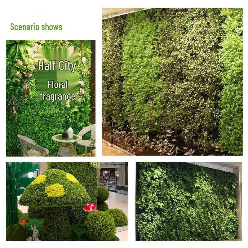 Renqiu Artificial Milan Grass Wall - Fake Green Plant Background for Balcony Lawn Decoration