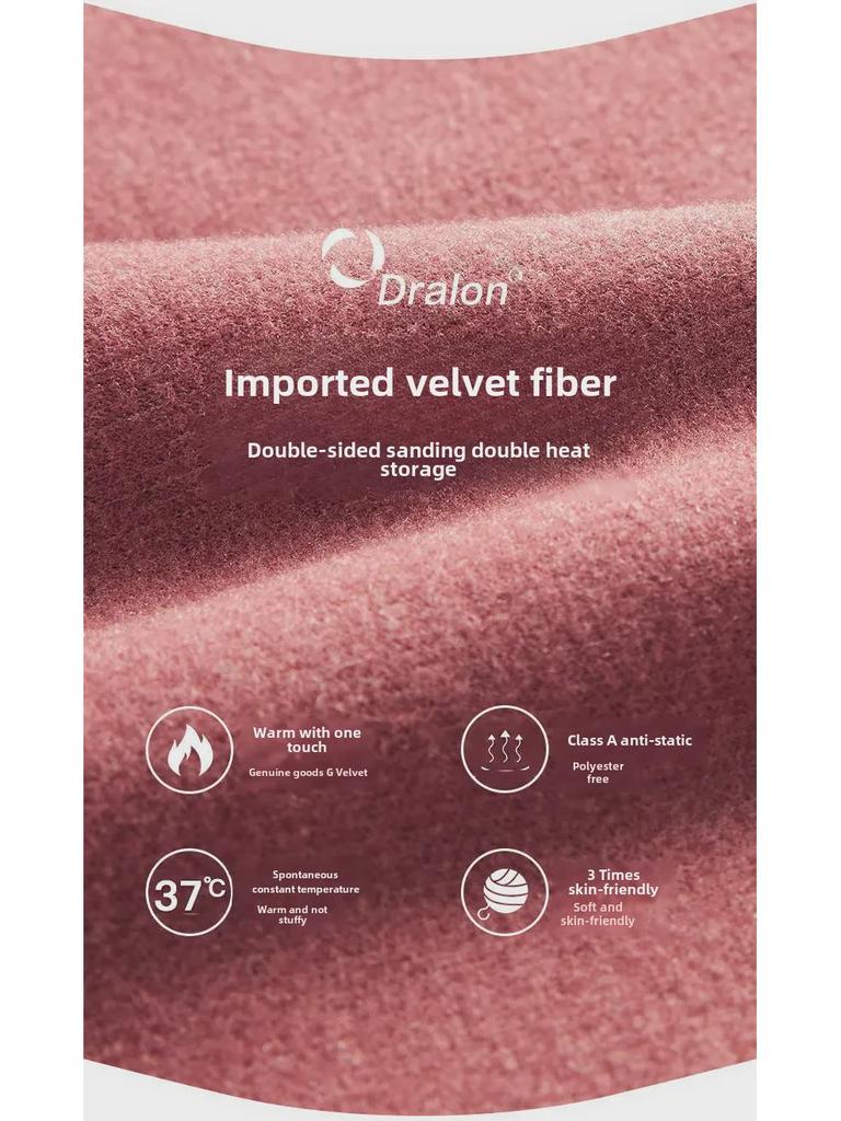 Women's Thickened Velvet Thermal Underwear Suit - Large Size, Round Neck, Self-Heating, Cold-Proof for Autumn/Winter 2023.