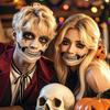 New popular Halloween mouth bone collarbone tattoo stickers, lip makeup decoration, horror tattoo stickers