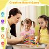 Wooden Montessori Puzzle Board Game With 42 Colorful Sticks For Kids Educational Play