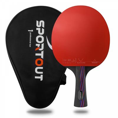 Ракетка для настольного тенниса Sportout Профессиональная ракетка для настольного тенниса с чехлом Ракетка для настольного тенниса для продвинутых тренировок и турниров