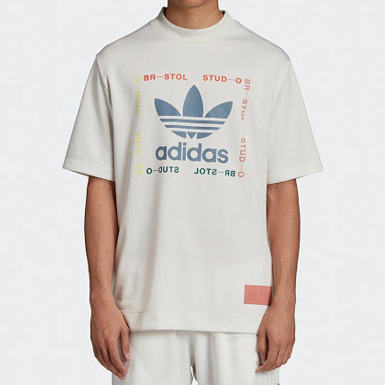 Adidas Мужская футболка Originals Bristol с логотипом в виде трилистника, белая DY3254