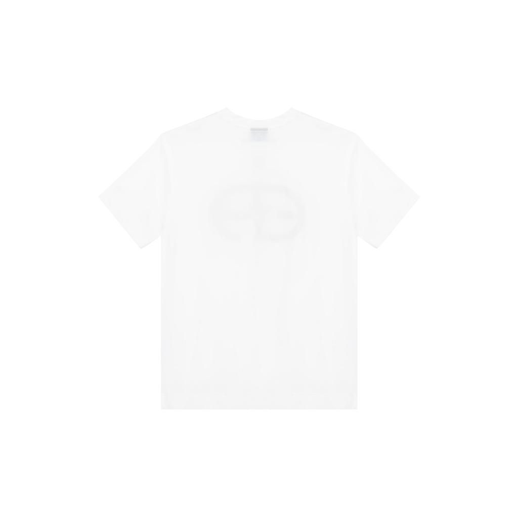 Emporio Armani Однотонная футболка с принтом логотипа, короткий рукав, мужские топы, цвет Off-White, 6K1T74-1JUVZ-0101
