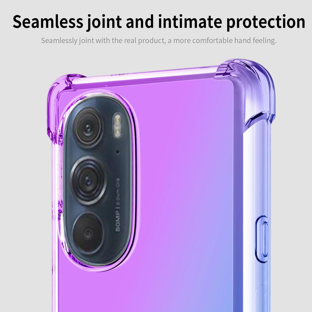 Прозрачный милый градиентный чехол для телефона, тонкий, устойчивый к царапинам, гибкий чехол из ТПУ, противоударный защитный чехол для Motorola Edge 20 30 40 Pro S30 X30 One 5G X40