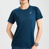 Asics Logo Round Neck Breathable Comfort Casual Sports Short Sleeve T-Shirt Women Tops Navy-Blue 2012D024-405