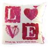 Les Trésors De Lily [M1671] - Подушка декоративная "Love" красно-бежевый