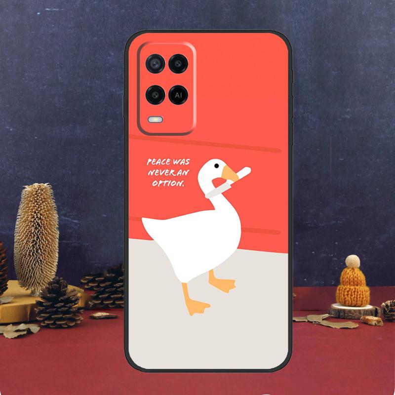 Cartoon Funny Goose For OPPO A17 A77 A58 A78 A98 A15 A5 A9 A96 A76 A16 A54 A74 A94 A52 A72 A79 A57S A53S Case