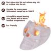Ceramic Human Skull Campfire Log Reusable Fireproof Campfire Pit Skull Gas Log for Bonfire Fireplace Halloween Decor