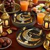 10-40 шт. Одноразовые тарелки Ramadan Mubarak Мусульманский Ид аль-Фитр Принадлежности для вечеринки Набор посуды для празднования Ифтара