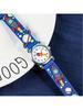 3D Space Rocket Design Silicone Strap Watch - Cartoon Planet Analog Quartz Wristwatch