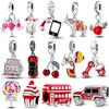 New Red Series Pendant Charms Beaded 925 Sterling Silver Fit Original Beads Bracelet Fine Jewelry Fashion Women