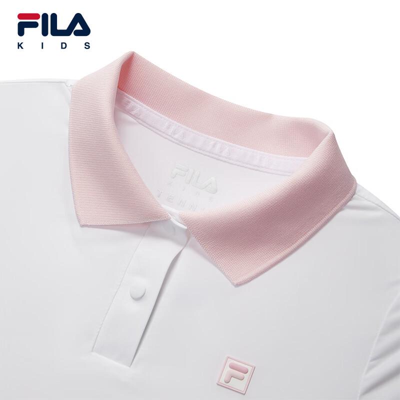 Fila Девочковая вязаная футболка-поло с коротким рукавом