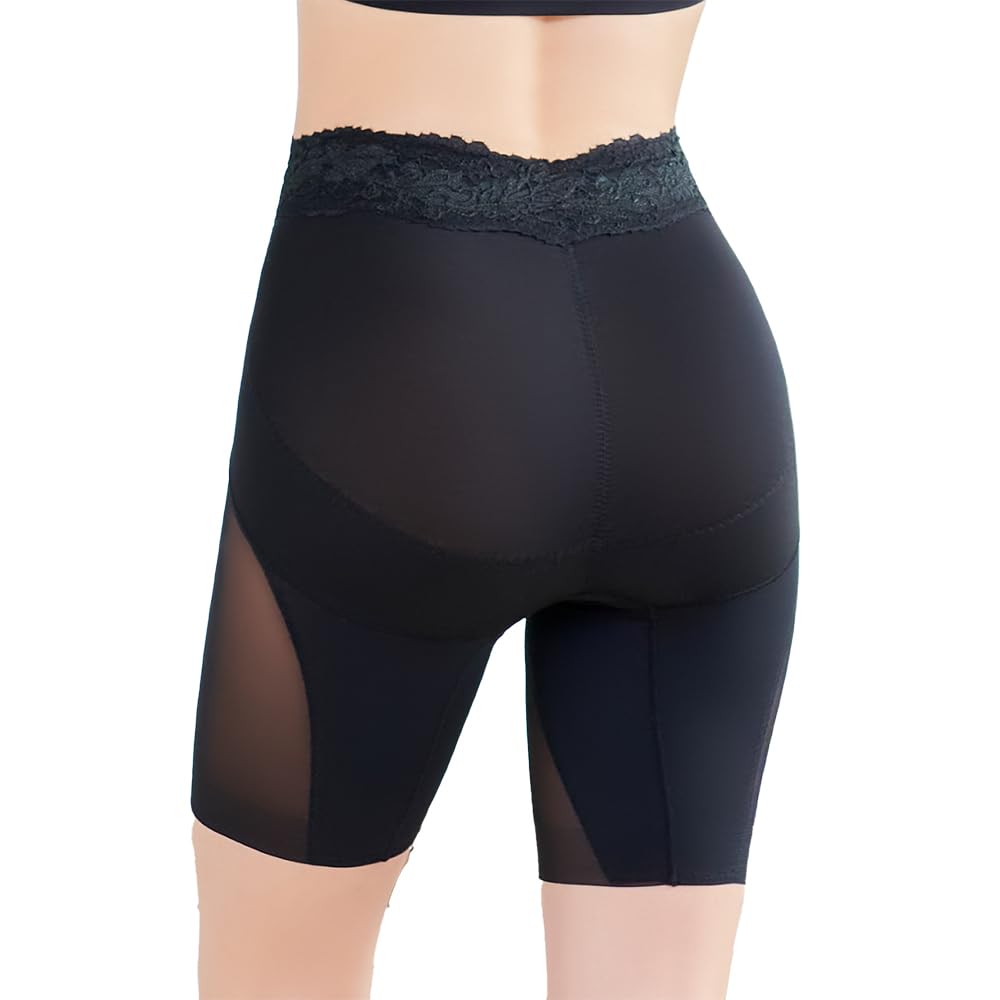 Bradelis New York Shapewear Buttocks Lacy Long Size L Panties, P-Line Panties, 23, Black,