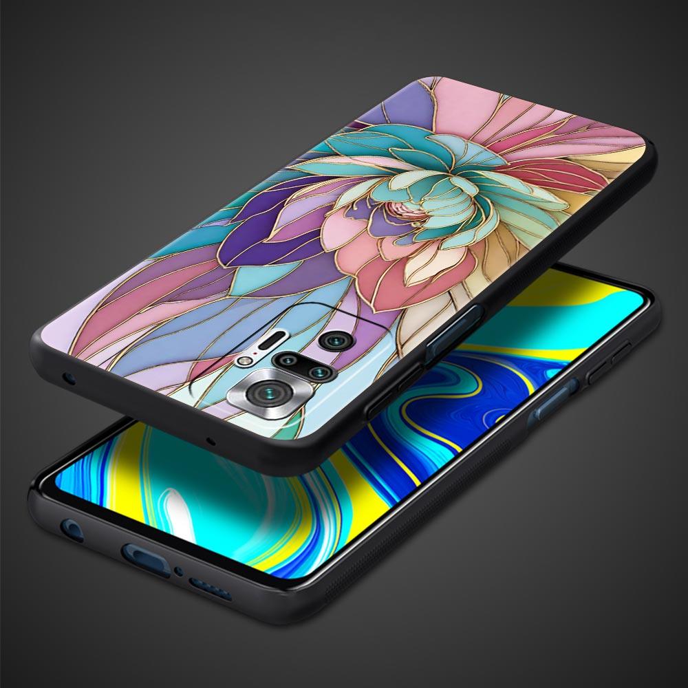 Модный чехол для телефона с цветочным узором для Xiaomi Redmi Note 14 13 5G 10 11 12 Pro Plus 4G 14C 13C 12C 10C Черный чехол