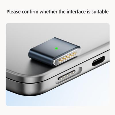 Адаптер быстрой магнитной зарядки Type-C (розетка) на Magsafe 3, 100 Вт, USB C на Magsafe 3, для Macbook Air/Pro M1/M2/M3/M4