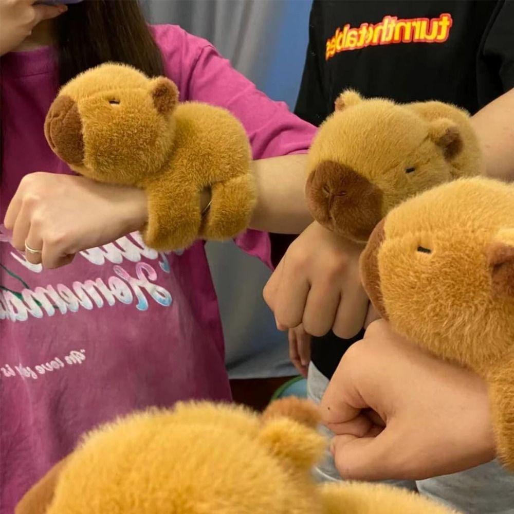 Cartoon Capybara Plush Toy Animal Wristband Stuffed Animals Toy Creative Interactive Toy