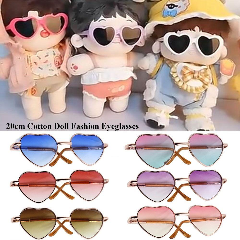 Mini Plush Doll Accessories Glasses Clothes Cute Heart Frame Plush Doll Eyeglasses For 20cm Dolls