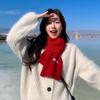 Versatile Warm Neck Warmer Coldproof Solid Color Knitted Scarf Windproof Scarves Bib Autumn and Winter