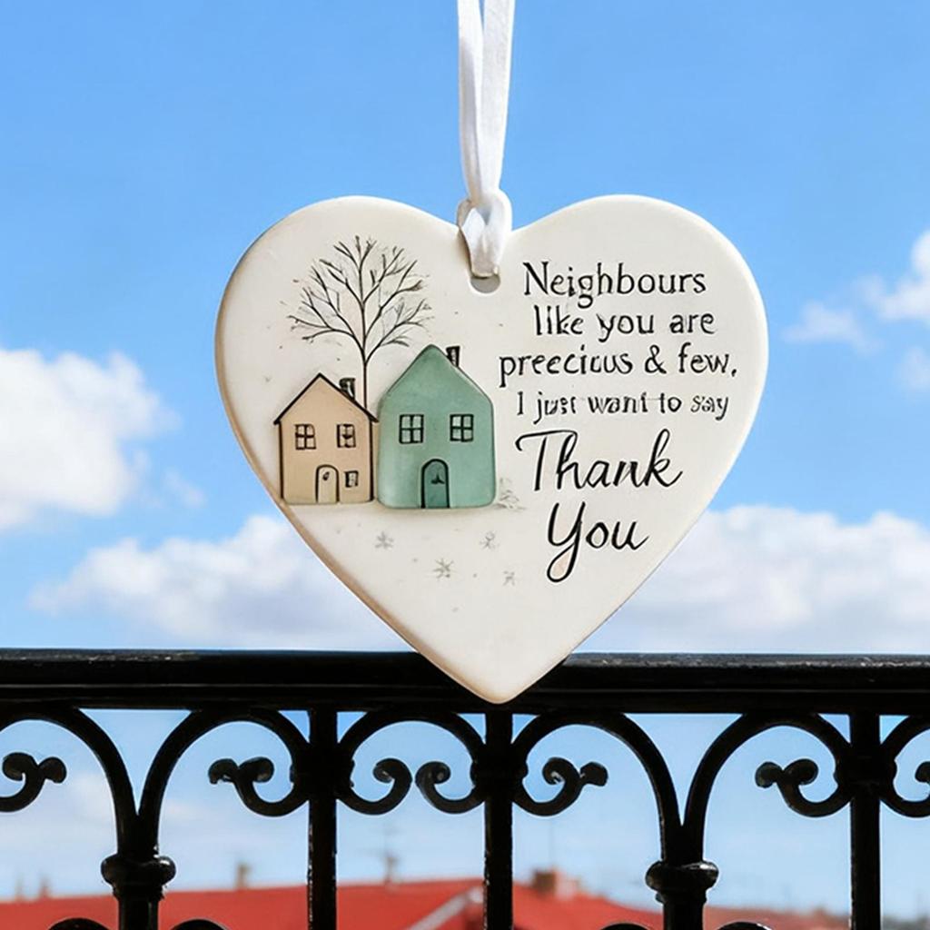 Thank You Ornament 2D Acrylic Moving Away Keepsake for Neighbours Thank You Ornament for Christmas Tree Window Door Wall Indoor