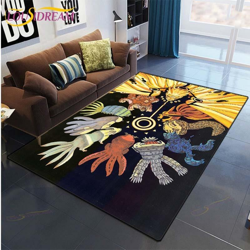Ковер с рисунком аниме Наруто для гостиной, коврик для спальни, детский игровой ковер, нескользящий коврик для кухни, ванной комнаты