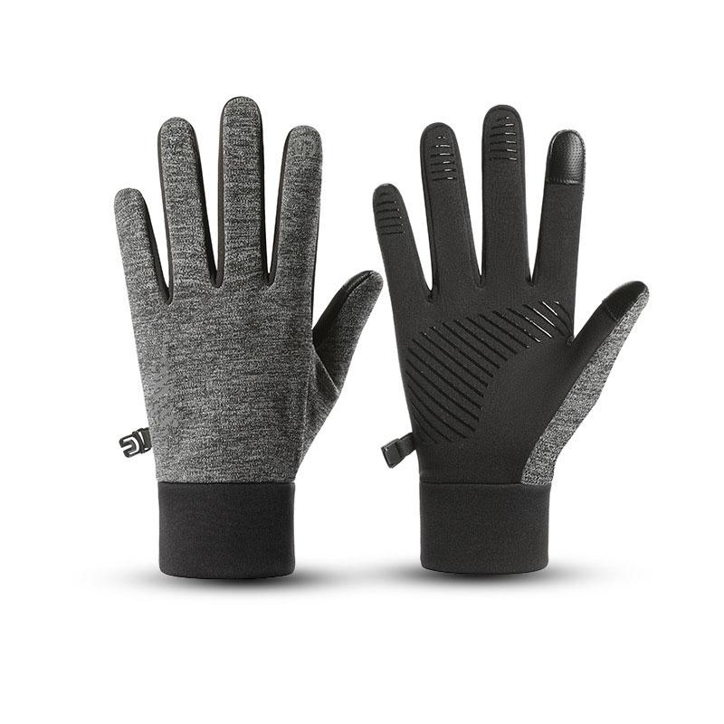 Зимние теплые велосипедные перчатки, теплые перчатки с сенсорным экраном и полным пальцем, водонепроницаемые, для уличного велосипеда, катания на лыжах, рыбалки, езды на мотоцикле