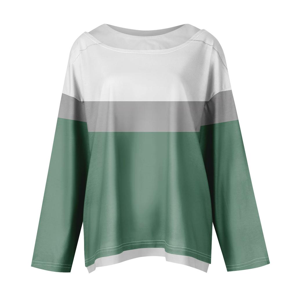 Женская повседневная модная винтажная печатная толстовка с длинным рукавом и круглым вырезом, многослойный пуловер