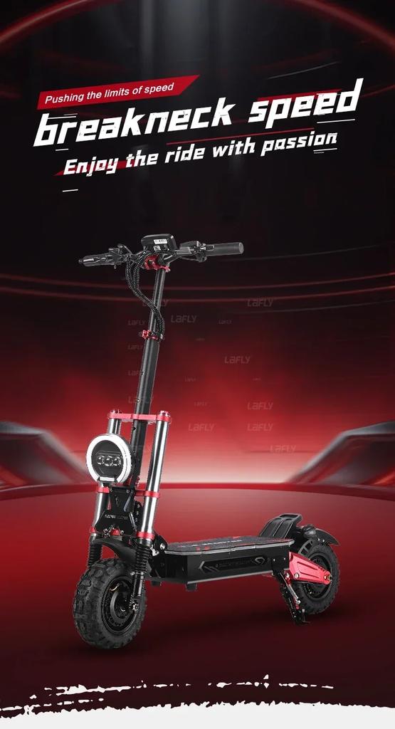 EU 2025 S5-11 38Ah 6000W 60V 38AH Max Speed 95km/h Oil Brake 11Inch Electric Scooter 100Km Range NFC Key Connectable Application