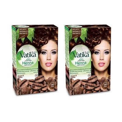 Хна для волос - Темно-коричневый, упаковка 2 шт. - Vatika Naturals - Темно-коричневый 4.5 цвет
